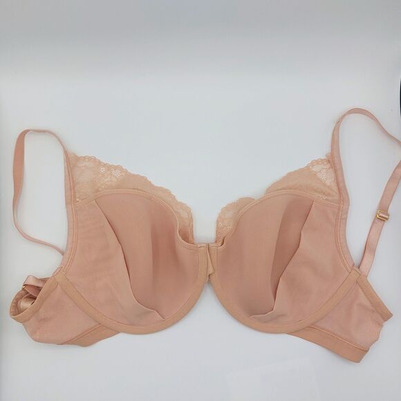 Soma Lightest Lift Lace Plunge Bra Size 36DD Nude Underwire Adjustable Straps - Picture 4 of 6